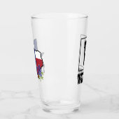 テキサス州国旗とフラワーブルーボンネット(名前をカスタムする付) タンブラーグラス (左)