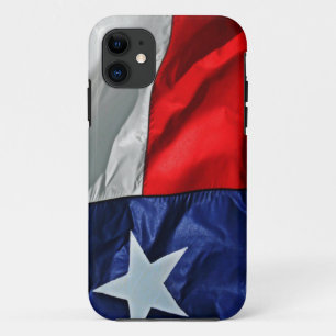 テキサス州国旗なびく赤白・青 iPhone 11 ケース