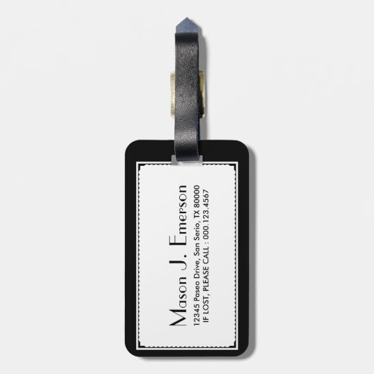 テキサス州国旗のれんがの壁 ラゲッジタグ (裏面縦)