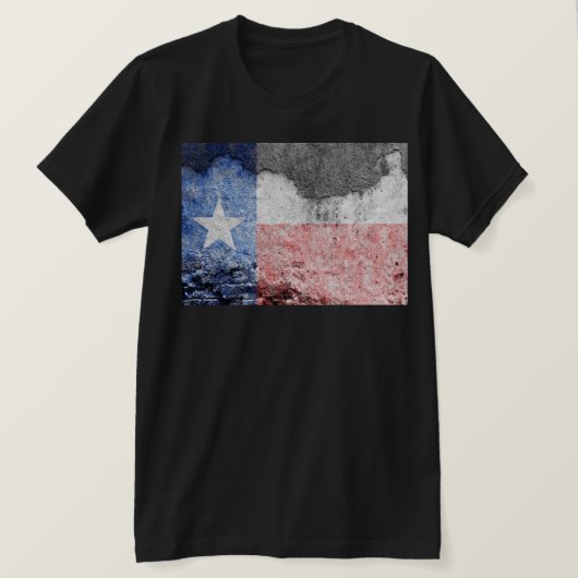 テキサス州国旗のれんが壁 Tシャツ (デザイン正面)