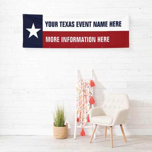 テキサス州国旗のイベントバナーと情報 横断幕 (インサイチュ)