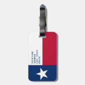 テキサス州国旗のバッグとスーツケースの荷札 ラゲッジタグ (裏面縦)