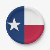 テキサス州国旗のプレート、パーティー、スポーツ、テキサス州 ペーパープレート (正面)
