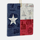 テキサス州国旗のヴィンテージ セラミックオーナメント (右)