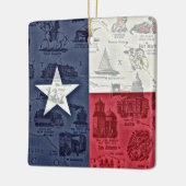 テキサス州国旗のヴィンテージ セラミックオーナメント (左)