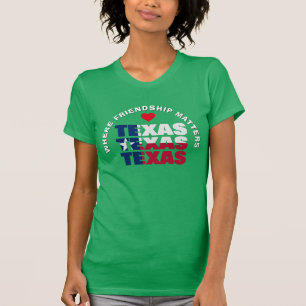 テキサス州国旗の友情ユニセックス Tシャツ