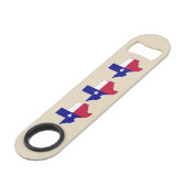 テキサス州国旗の地図 スピード栓抜き (正面アングル)