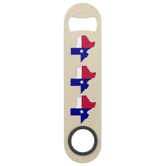 テキサス州国旗の地図 スピード栓抜き (正面)