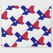 テキサス州国旗の地図 ラッピングペーパー (フラット)