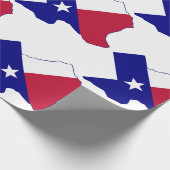 テキサス州国旗の地図 ラッピングペーパー (角)