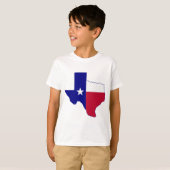 テキサス州国旗の地図 Tシャツ (正面フル)