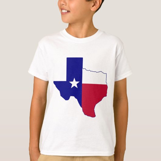テキサス州国旗の地図 Tシャツ (正面)
