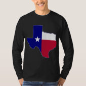 テキサス州国旗の地図 Tシャツ (正面)