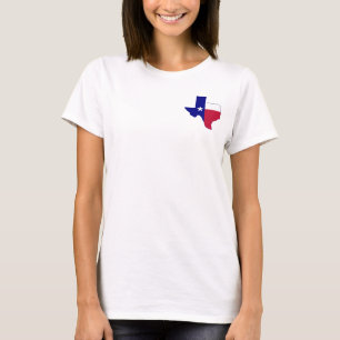 テキサス州国旗の地図 Tシャツ