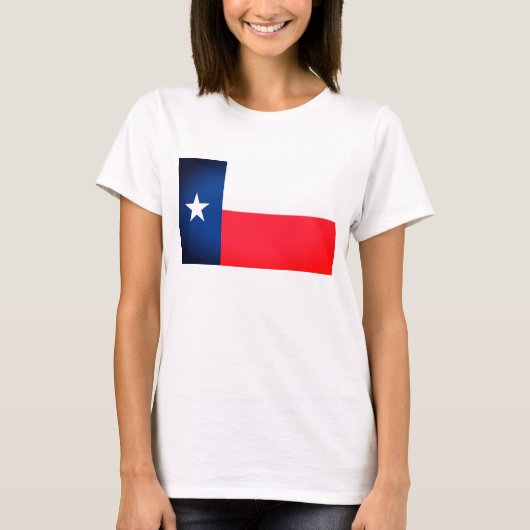 テキサス州国旗の女子タンク Tシャツ (正面)