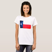 テキサス州国旗の女子タンク Tシャツ (正面フル)