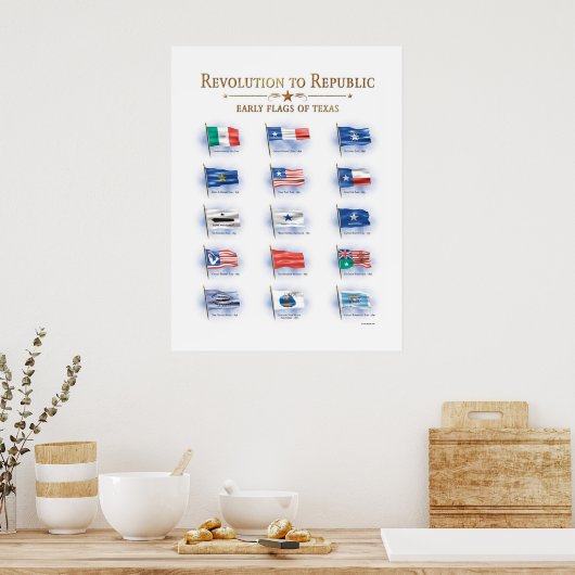 テキサス州国旗 ポスター (キッチン)