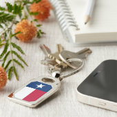 テキサス州国旗:ロングホーン・ザ・テキサン・ローン・スター州 キーホルダー (側面)