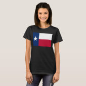 テキサス州国旗：ロングホーン・ザ・テキサン・ローン・スター州 Tシャツ (正面フル)