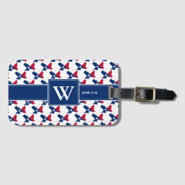 テキサス州国旗（米国） | クリスチャン・ヨハネ3:16 | モノグラム ラゲッジタグ