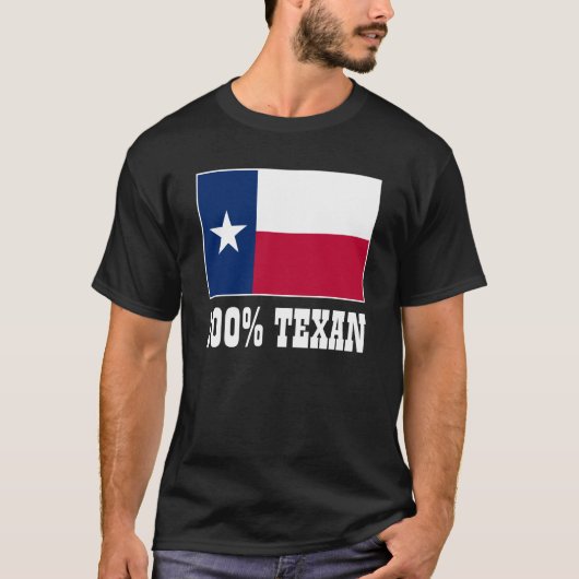 テキサス州国旗 | 100%テシャン Tシャツ (正面)