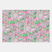 テキサス州地図パカラフルタ名門私立校風のーン ラッピングペーパーシート (正面)