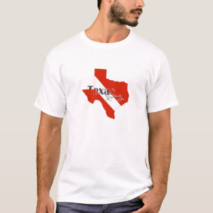 テキサス州型潜水旗テキサンスキューバダイバー Tシャツ