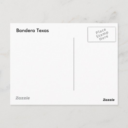 テキサス州夏 ポストカード (裏面)