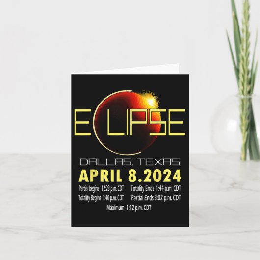 テキサス州太陽のエクリプス2024太陽のエクリッおもしろいクテキサス州 カード (正面)