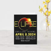 テキサス州太陽のエクリプス2024太陽のエクリッおもしろいクテキサス州 カード (黄色い花)