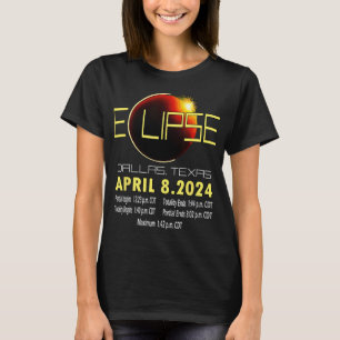 テキサス州太陽のエクリプス2024太陽のエクリッおもしろいクテキサス州 Tシャツ