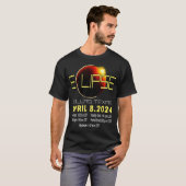 テキサス州太陽のエクリプス2024太陽のエクリッおもしろいクテキサス州 Tシャツ (正面フル)
