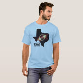 テキサス州太陽のトータル日食2024年4月テキサス州Eclip Tシャツ (正面フル)