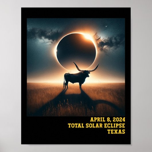 テキサス州太陽のトータル2024年記念アストロ ポスター (正面)
