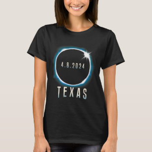 テキサス州太陽のトータルEclipse 2024ブルー4月8日ウーマン Tシャツ