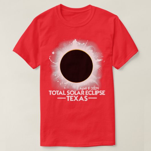 テキサス州太陽のトータルEclipse 2024 4年4月8日アメリカ・トット Tシャツ (デザイン正面)