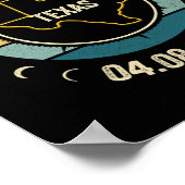 テキサス州太陽のトータルEclipse 2024 American Totality A ポスター (角)