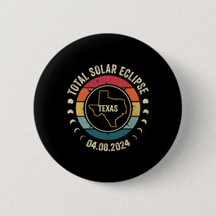 テキサス州太陽のトータルEclipse 2024 American Totality A 缶バッジ