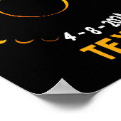 テキサス州太陽の日食2024パーティー総米国地図Total ポスター (角)