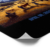 テキサス州太陽の皆既食2024年4月8日テキサス州 ポスター (角)