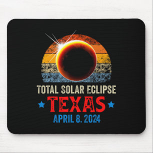 テキサス州太陽の皆既食2024年4月8日テキサス州 マウスパッド