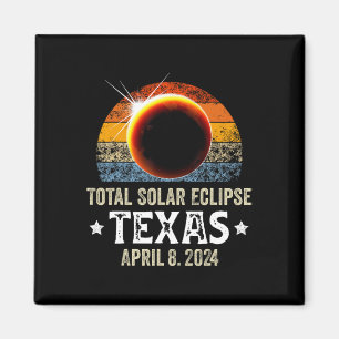 テキサス州太陽の皆既食2024年4月8日テキサス州 マグネット