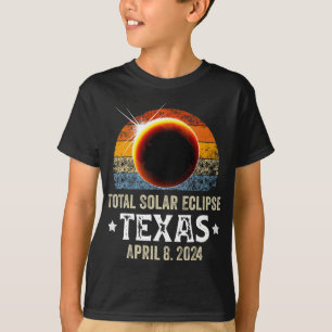 テキサス州太陽の皆既食2024年4月8日テキサス州 Tシャツ