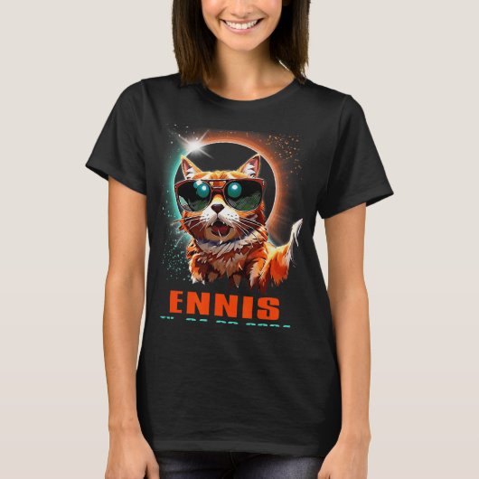 テキサス州太陽の皆既食2024 Tシャツ (正面)