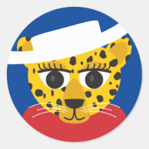 テキサス州女性のカーボーイカウボーイチエクラシックラウンドステッカー