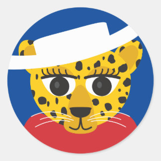 テキサス州女性のカーボーイカウボーイチエクラシックラウンドステッカー ラウンドシール