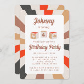 テキサス州子供の誕生日パーティー 招待状 (正面/裏面)