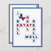 テキサス州実在エテート不動産仲介業者 ポストカード (正面/裏面)