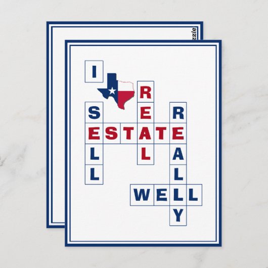 テキサス州実在エテート不動産仲介業者 ポストカード (正面/裏面)