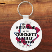 テキサス州家懇親会の遺族（赤） キーホルダー (正面)